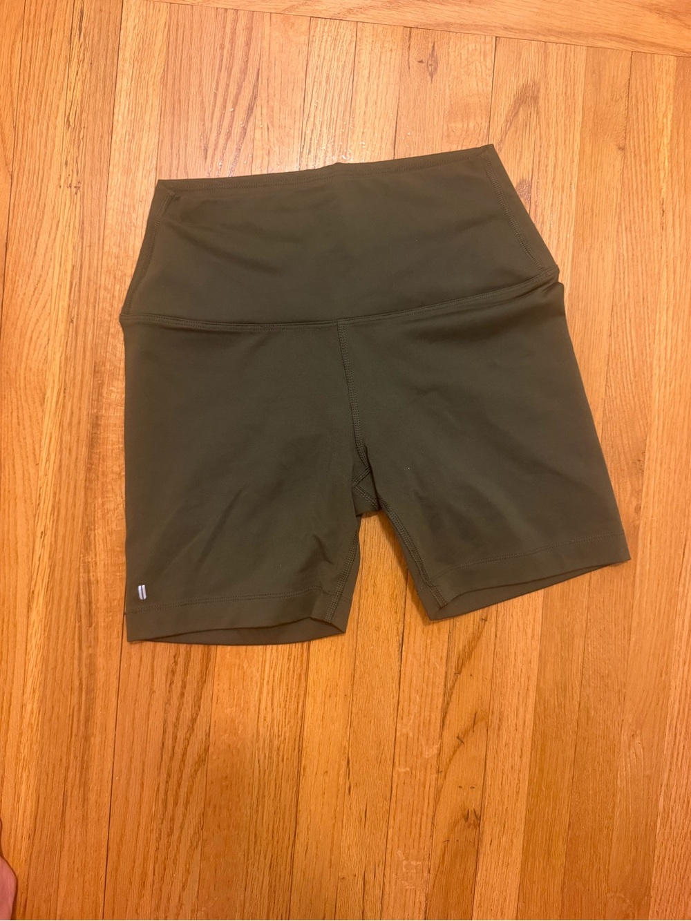 High-Waist Olive Green NOBULL shorts